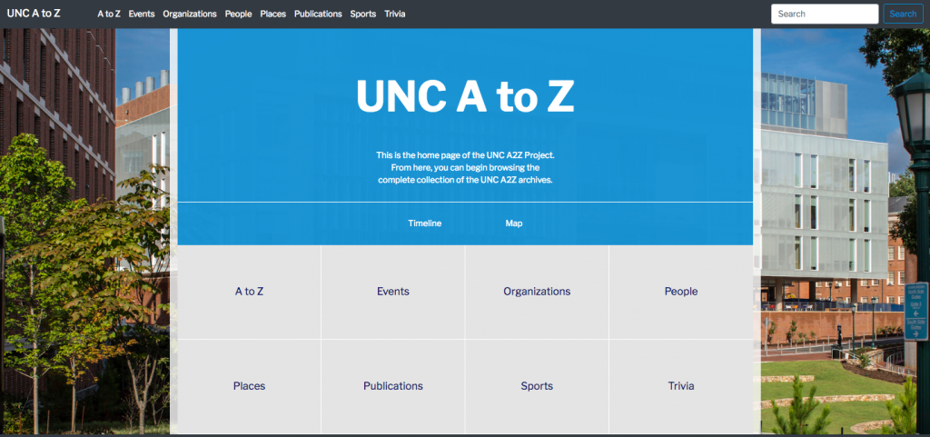 UNC A2Z Prototype Screen Shot